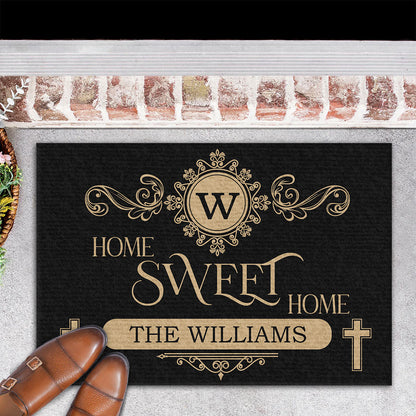 Home Sweet Home - Personalized Doormat - Custom Name Welcome Mat GDMJS10105