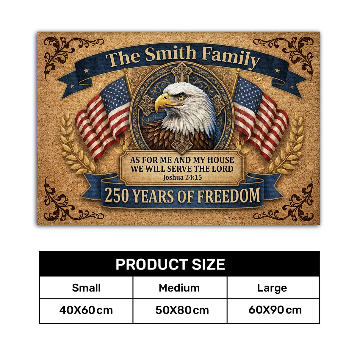 We Will Serve The Lord - Personalized Doormat - Christian Faith Home Decor GDMJS10002