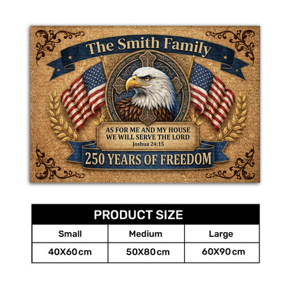 We Will Serve The Lord - Personalized Doormat - Christian Faith Home Decor GDMJS10002