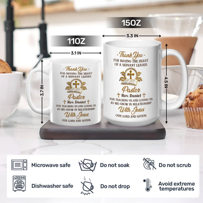 Faith-Inspired Gift for Pastor - Personalized Ceramic Coffee Mug