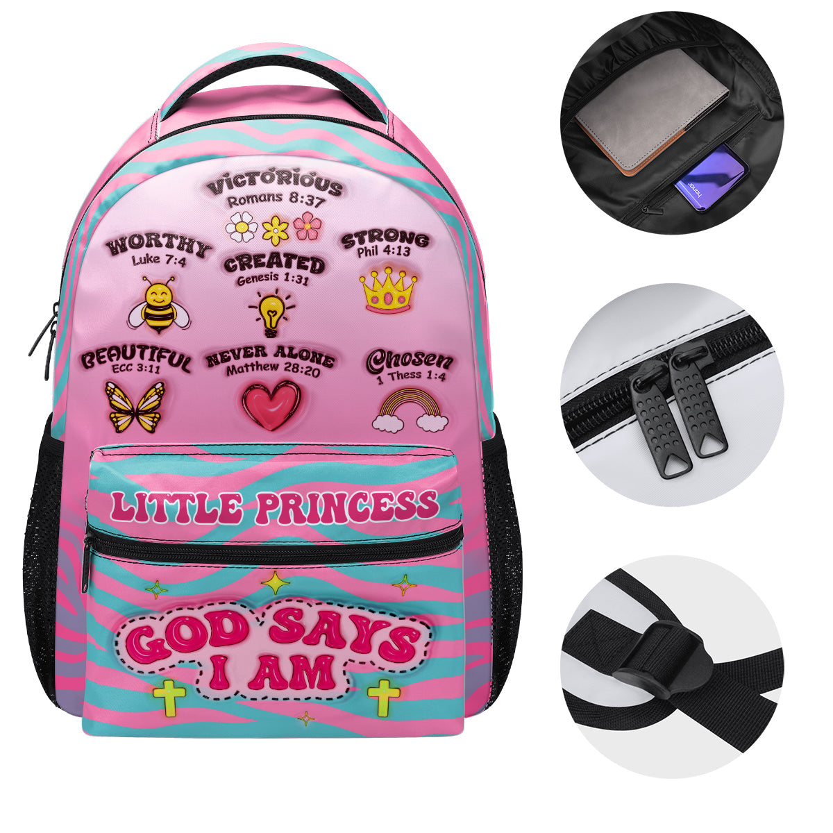 God Says I Am - Personalized Backpack for Daughter