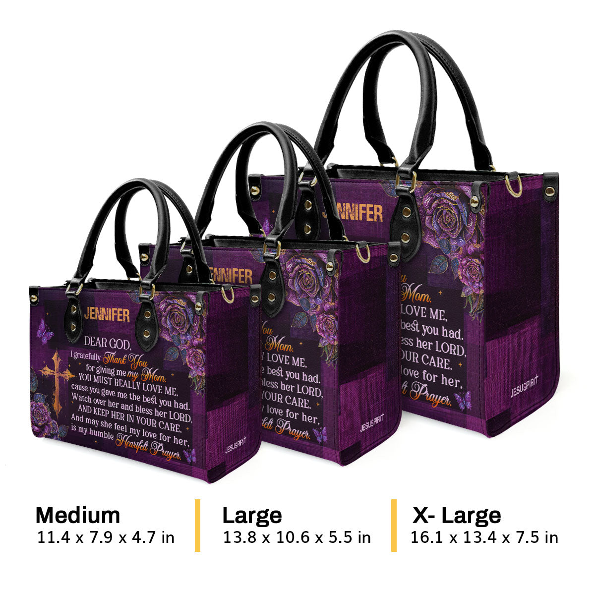 Thank You Mom - Personalized Leather Handbag GMJSLB200011