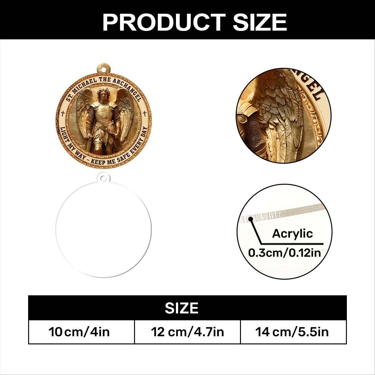 Archangel Michael Guardian - Acrylic Ornament GOJS10057