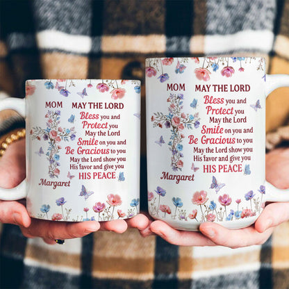 May God Bless You - Personalized Ceramic Coffee Mug