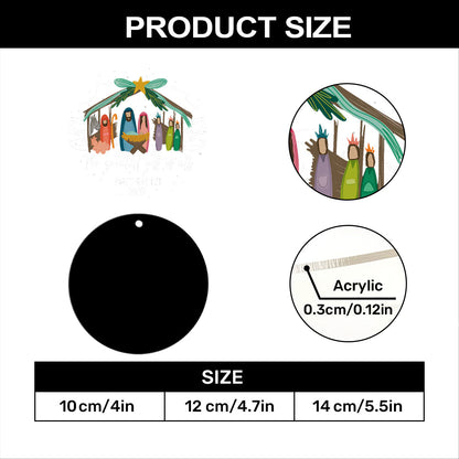 Nativity Scene - Acrylic Christmas Ornament GOJS10316