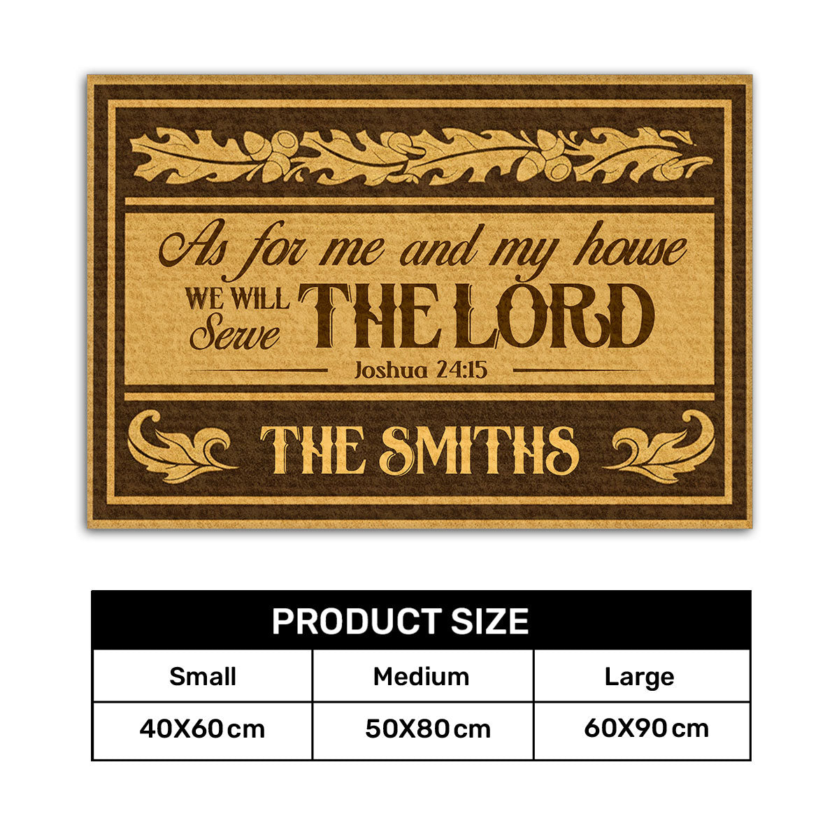 Bible Verse - Personalized Doormat for Christian Home GDMJS10044