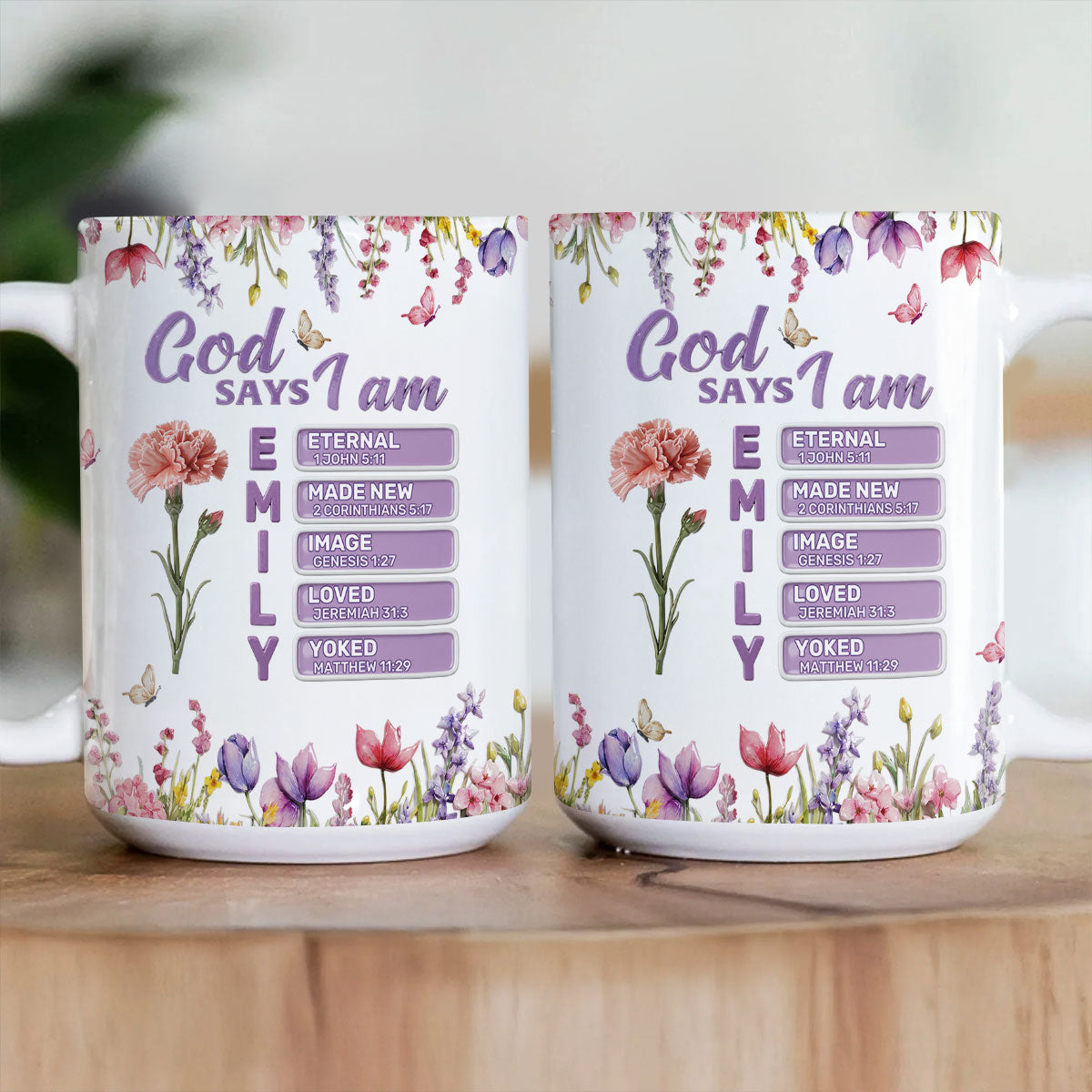 God Says I Am - Personalized Ceramic Coffee Mug