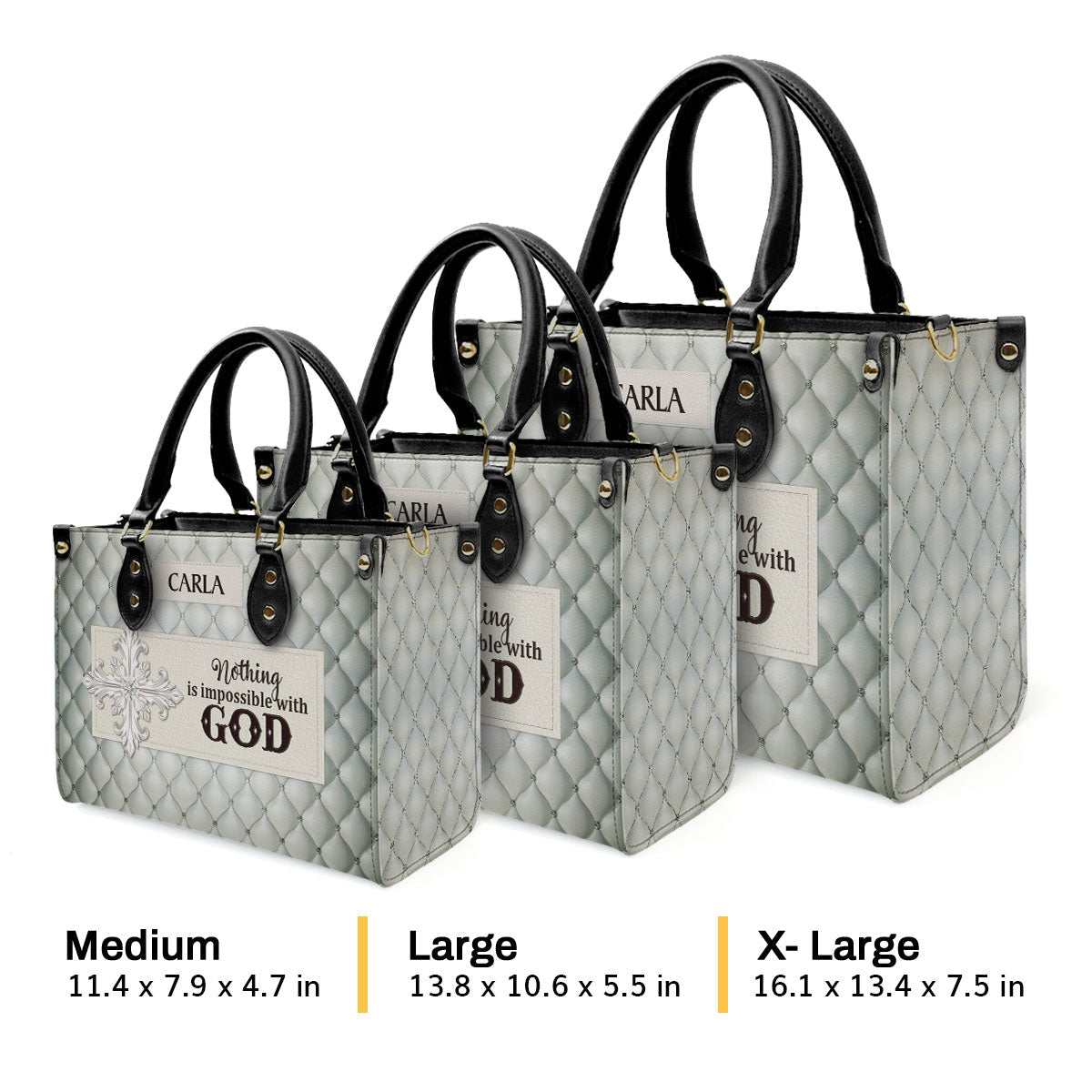 Faith-Inspired - Personalized Leather Handbag GMJSLB200089