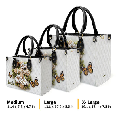 He Is Risen - Personalized Leather Handbag GMJSLB200100