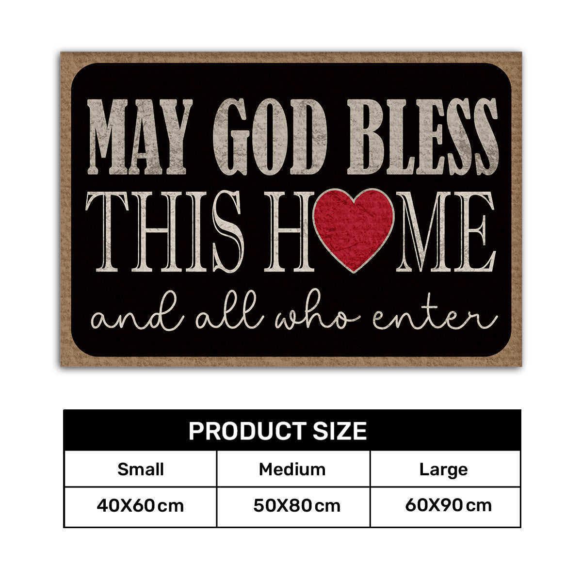 God Bless This Home - Doormat Faith Christian Home Decor GDMJS10085