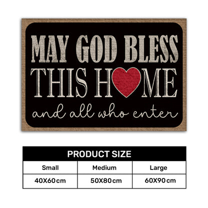 God Bless This Home - Doormat Faith Christian Home Decor GDMJS10085