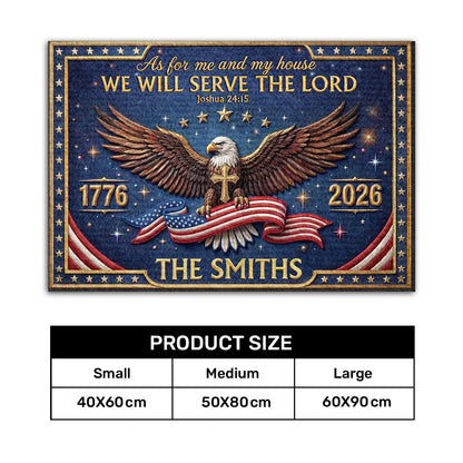 Faith and Patriotism - Personalized Doormat GDMJS10011