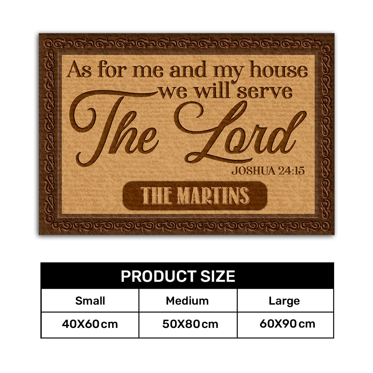 Faith Quote - Personalized Doormat for Home