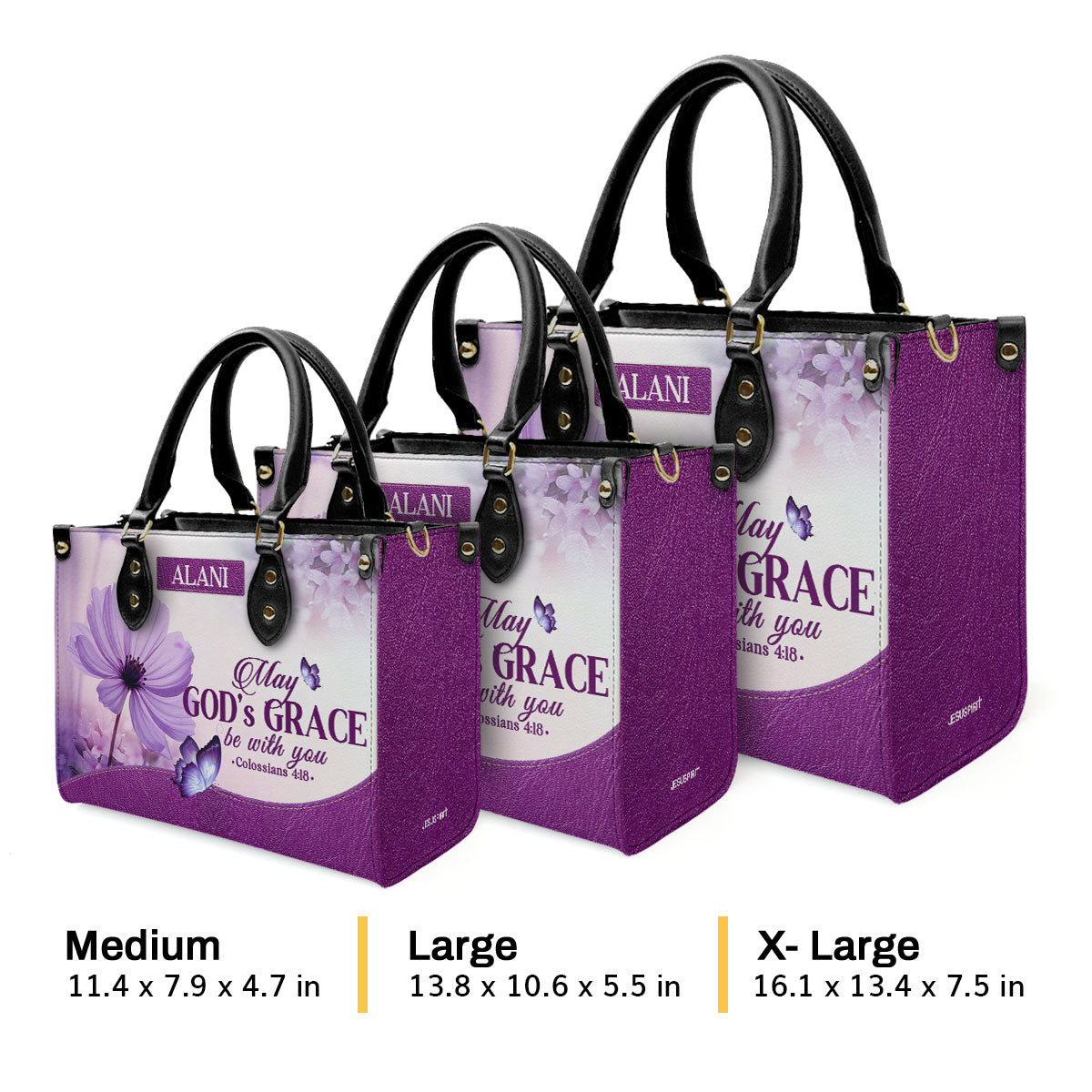 Faith Quote - Personalized Leather Handbag GMJSLB200104