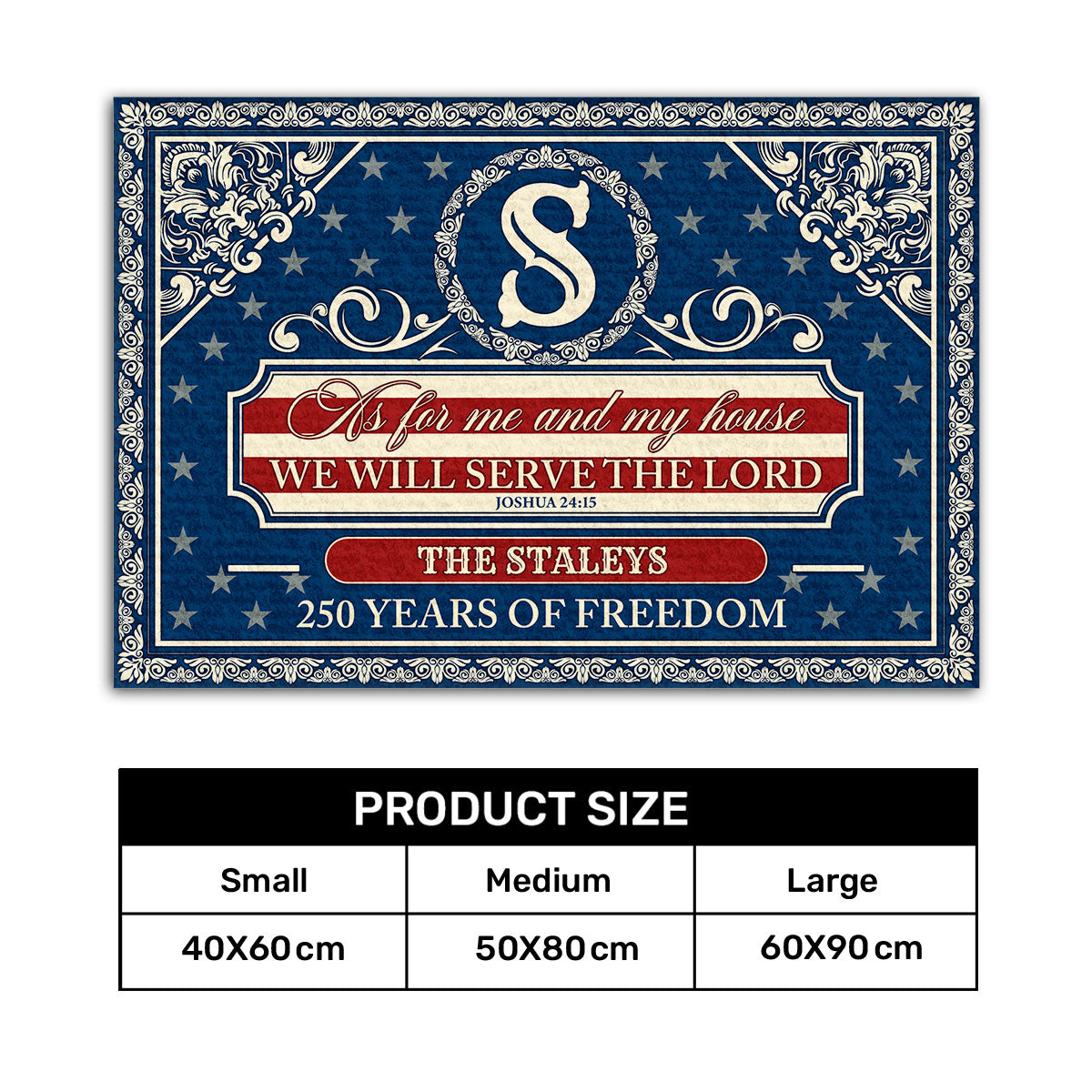 Serve The Lord - Personalized Doormat - Christian Faith GDMJS10012