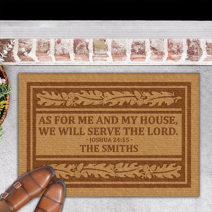 Serve The Lord - Personalized Doormat - Christian Faith Home Decor GDMJS10109