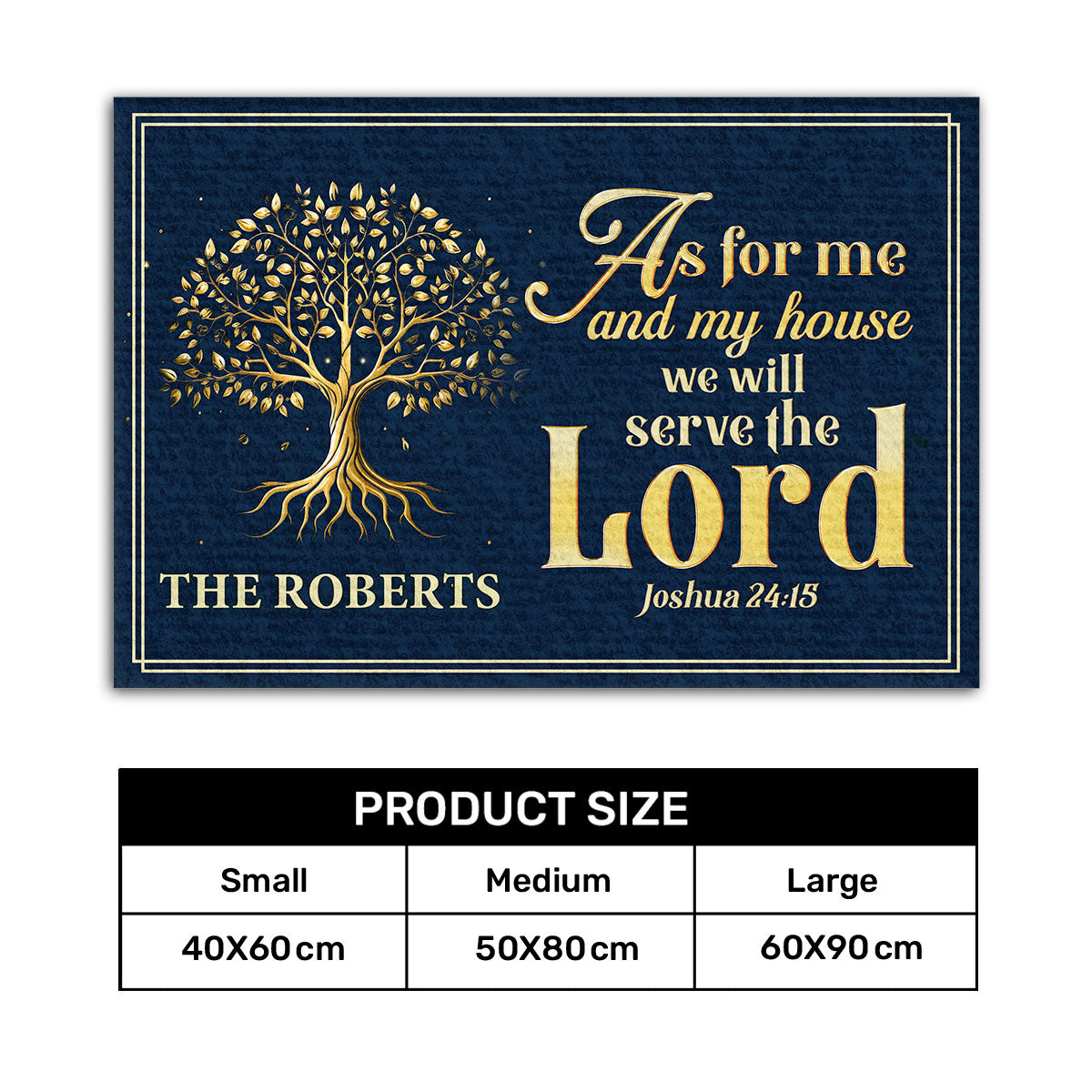 Rooted In Faith - Personalized Doormat - Christian Home Decor