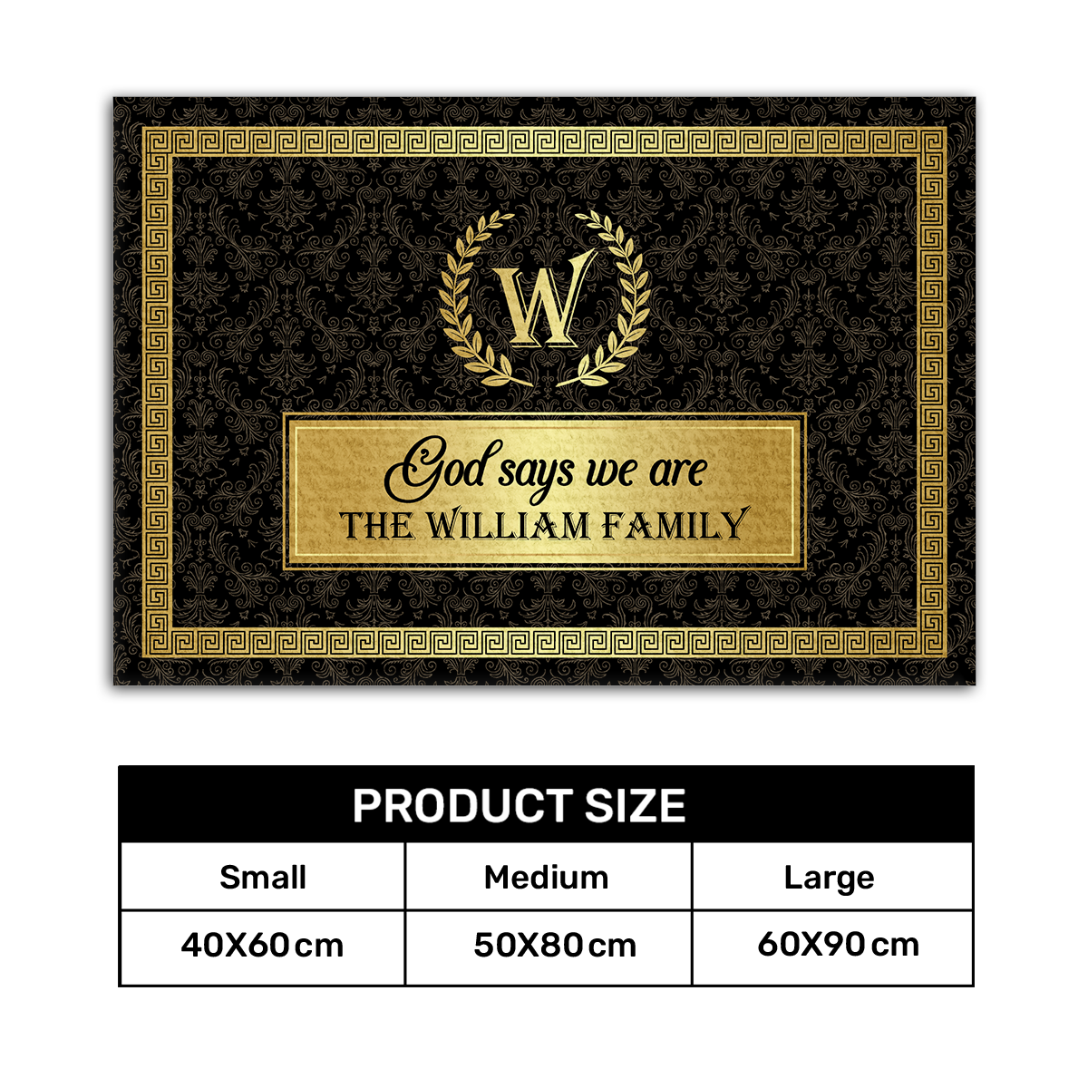 God Says We Are - Personalized Doormat - Christian Home Decor
