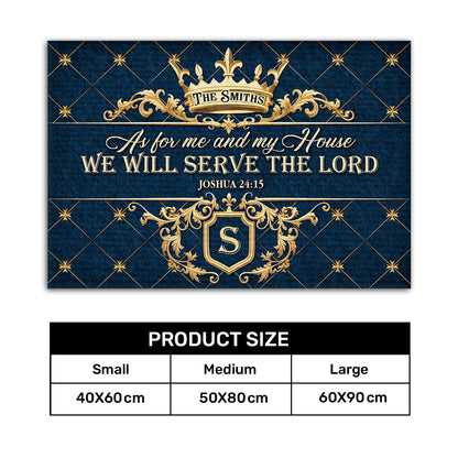 Serve The Lord - Personalized Doormat - Christian Home Decor