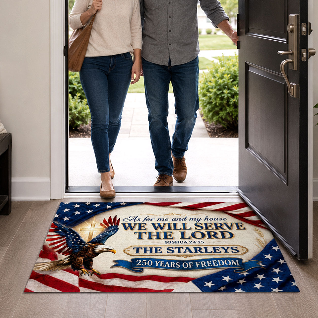 Faith and Family Legacy - Personalized Doormat GDMJS10005