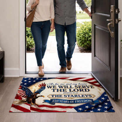 Faith and Family Legacy - Personalized Doormat GDMJS10005