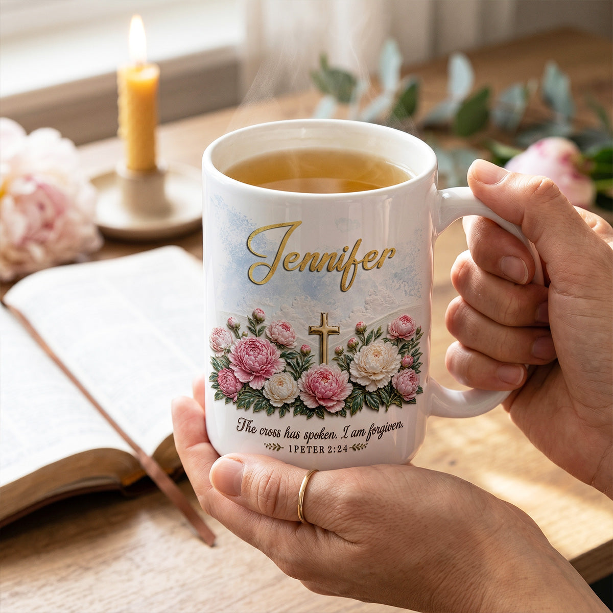I Am Forgiven - Personalized Christian Coffee Mug