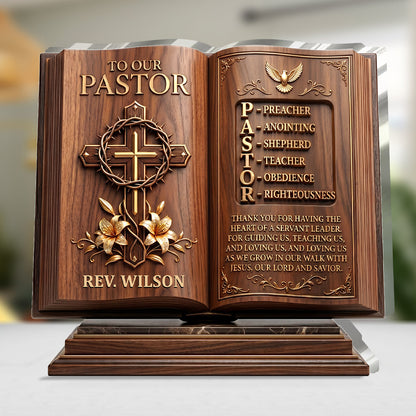 Heart Of A Servant Leader - Personalized Acrylic Plaque GAPJS10051
