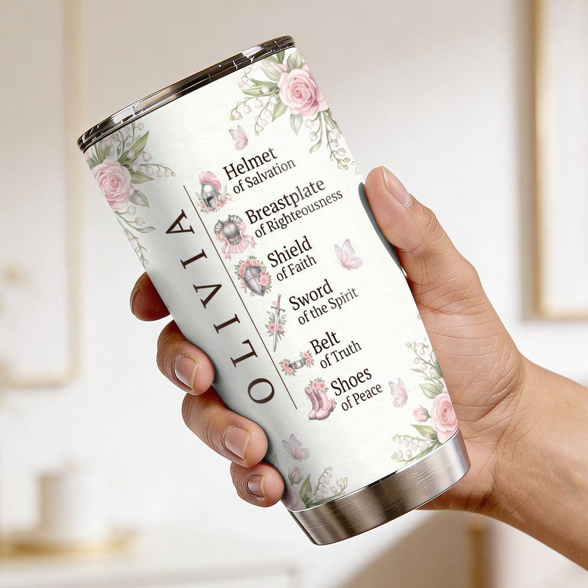 A Woman Of God - Personalized Stainless Steel Tumbler