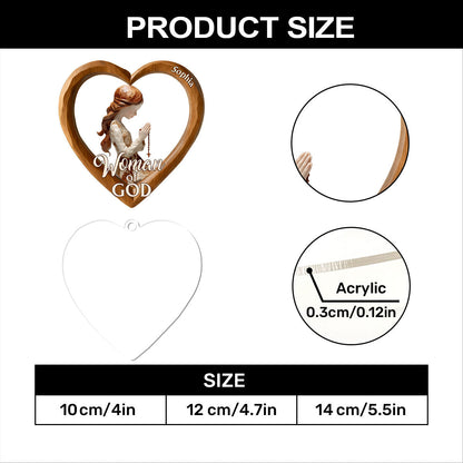 Woman Of God - Personalized Acrylic Ornament GOJS10029