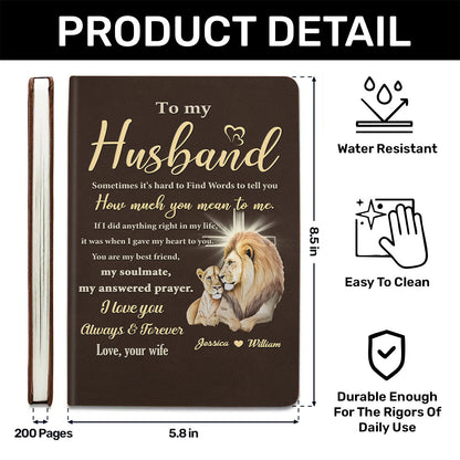 Sentimental Keepsake - Personalized Leather Cover Notebook GMJSNB200086