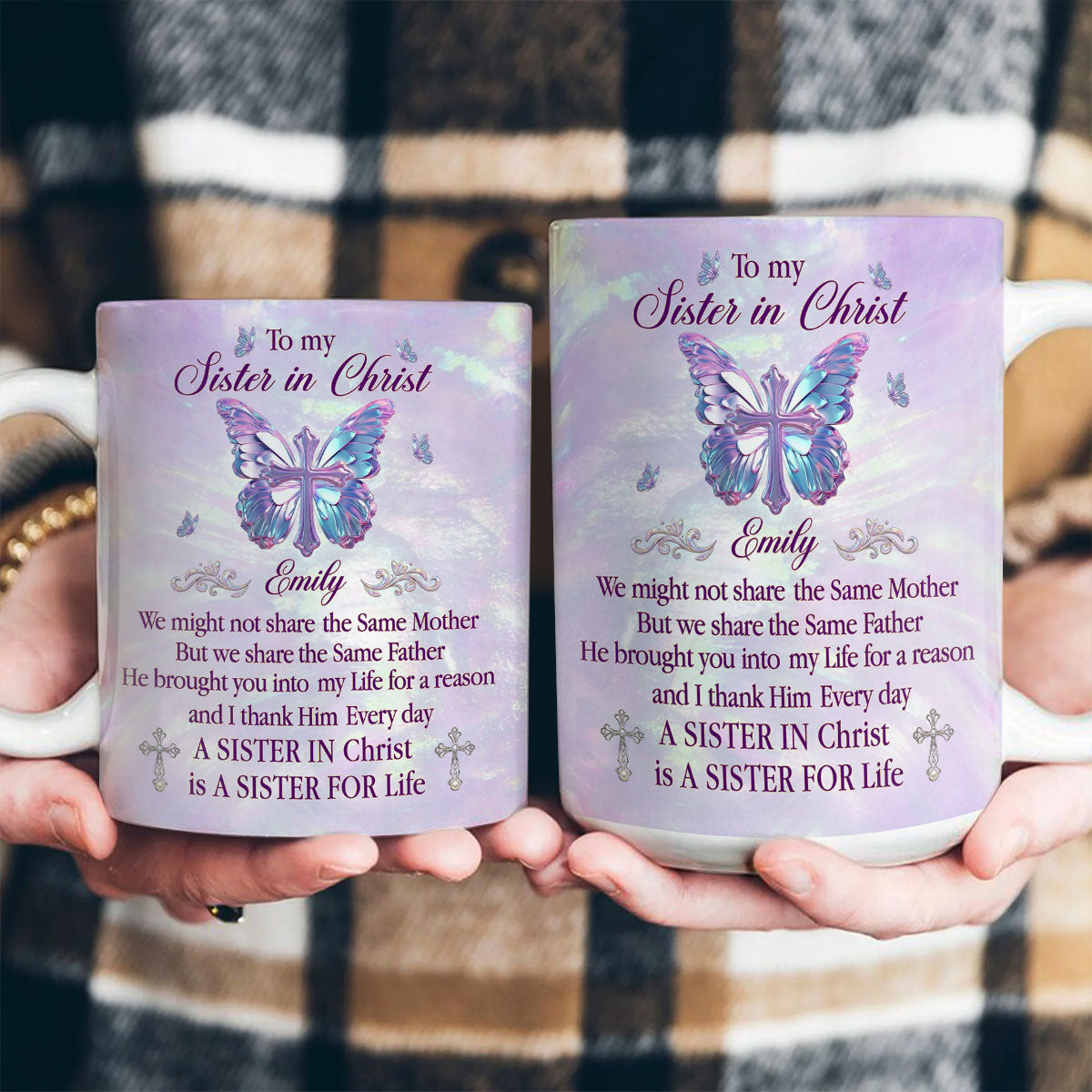 Sisters in Christ - Personalized Ceramic Coffee Mug