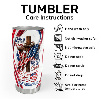Stand For The Flag - Personalized Stainless Steel Tumbler