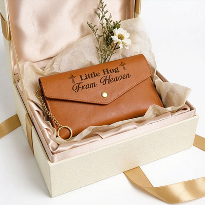 Sentimental Gift for Grandma - Personalized Leather Envelope Wallet