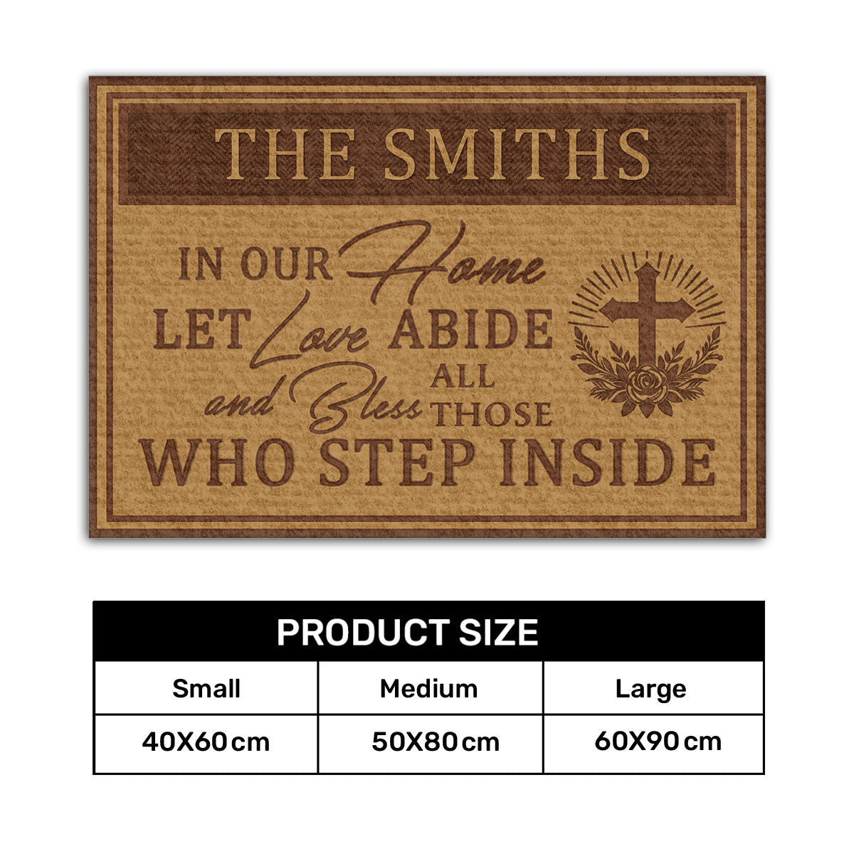 Bless All Who Enter - Personalized Doormat GDMJS10092