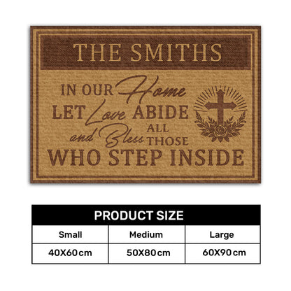 Bless All Who Enter - Personalized Doormat GDMJS10092