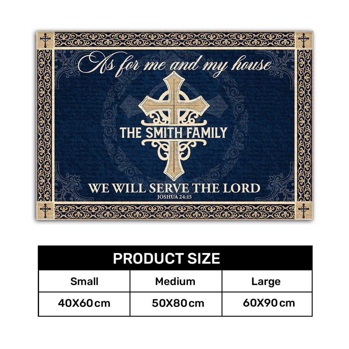 Serve The Lord - Personalized Doormat - Christian Home Decor