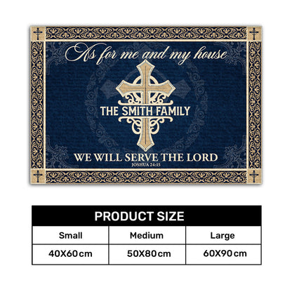 Serve The Lord - Personalized Doormat - Christian Home Decor