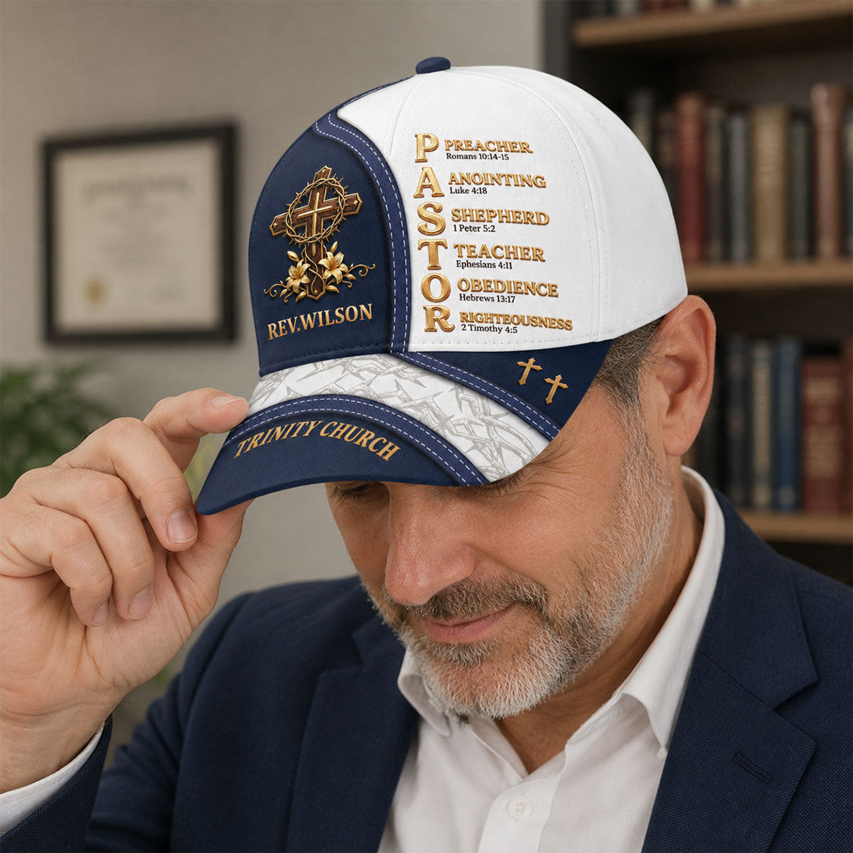 My Preacher, Teacher, Shepherd - Personalized Classic Cap