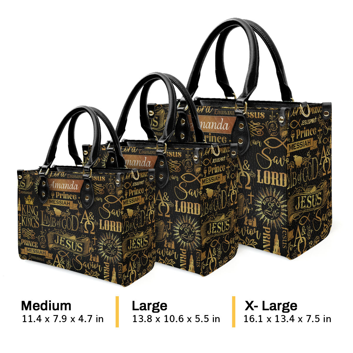 Lamb Of God Design - Personalized Leather Handbag - Christian Faith Accessories GMJSLB200022