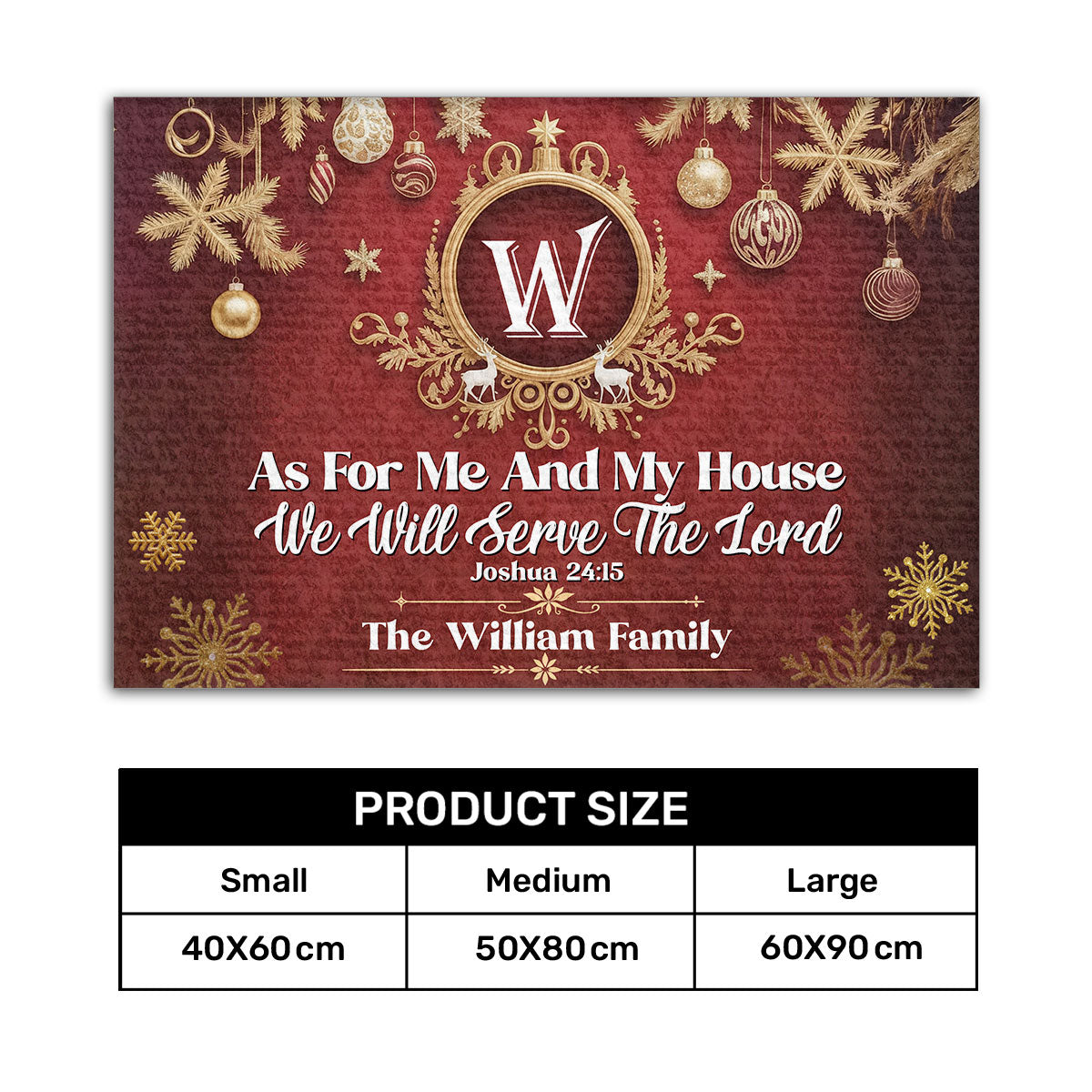 Bible Verse - Personalized Doormat for Faith Home