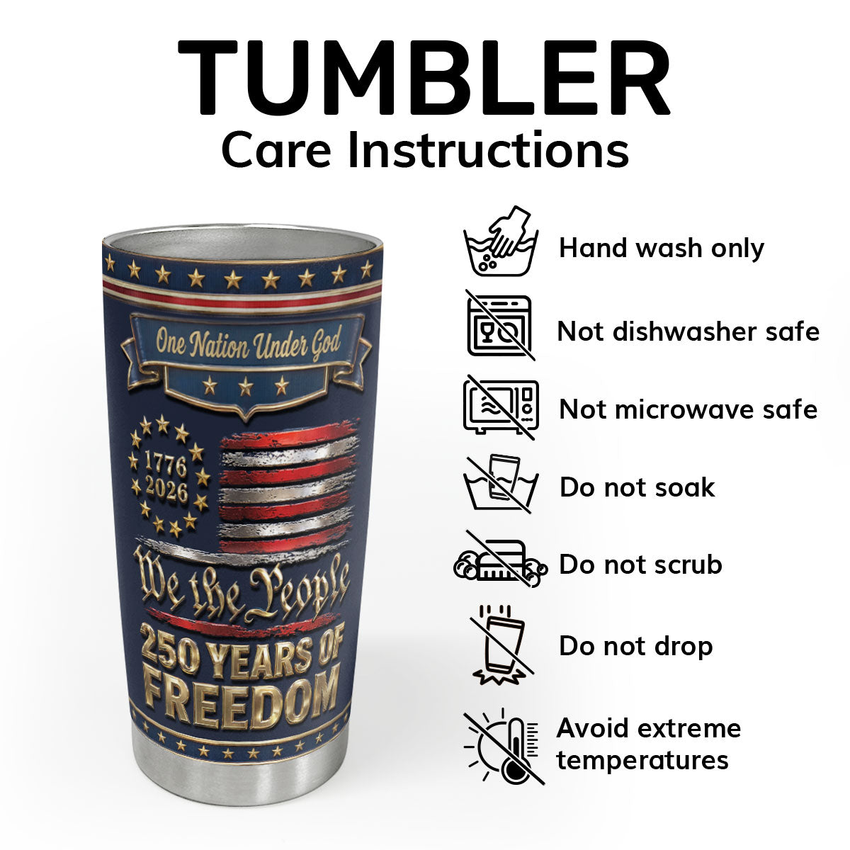 Patriotic Christian - Personalized Stainless Steel Tumbler