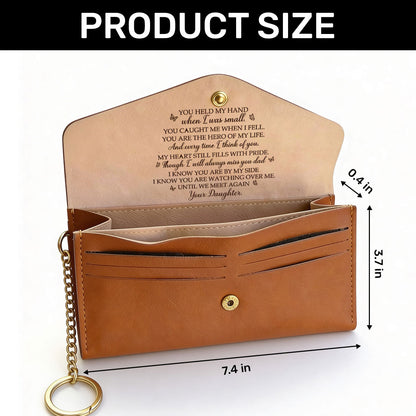 My Dad My Hero - Personalized Leather Envelope Wallet