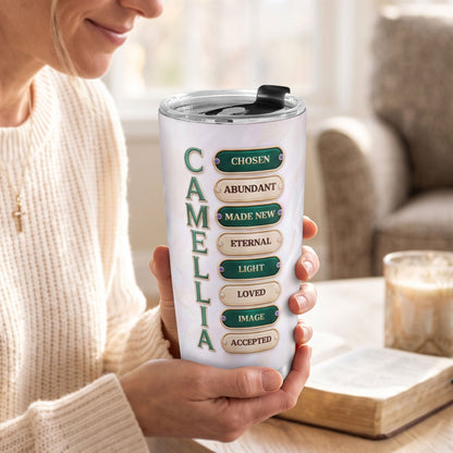 Good Morning This Is God - Personalized Tumbler - Christian Faith Drinkware