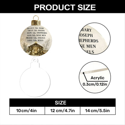 Nativity Christmas - Acrylic Ornament GOJS10031