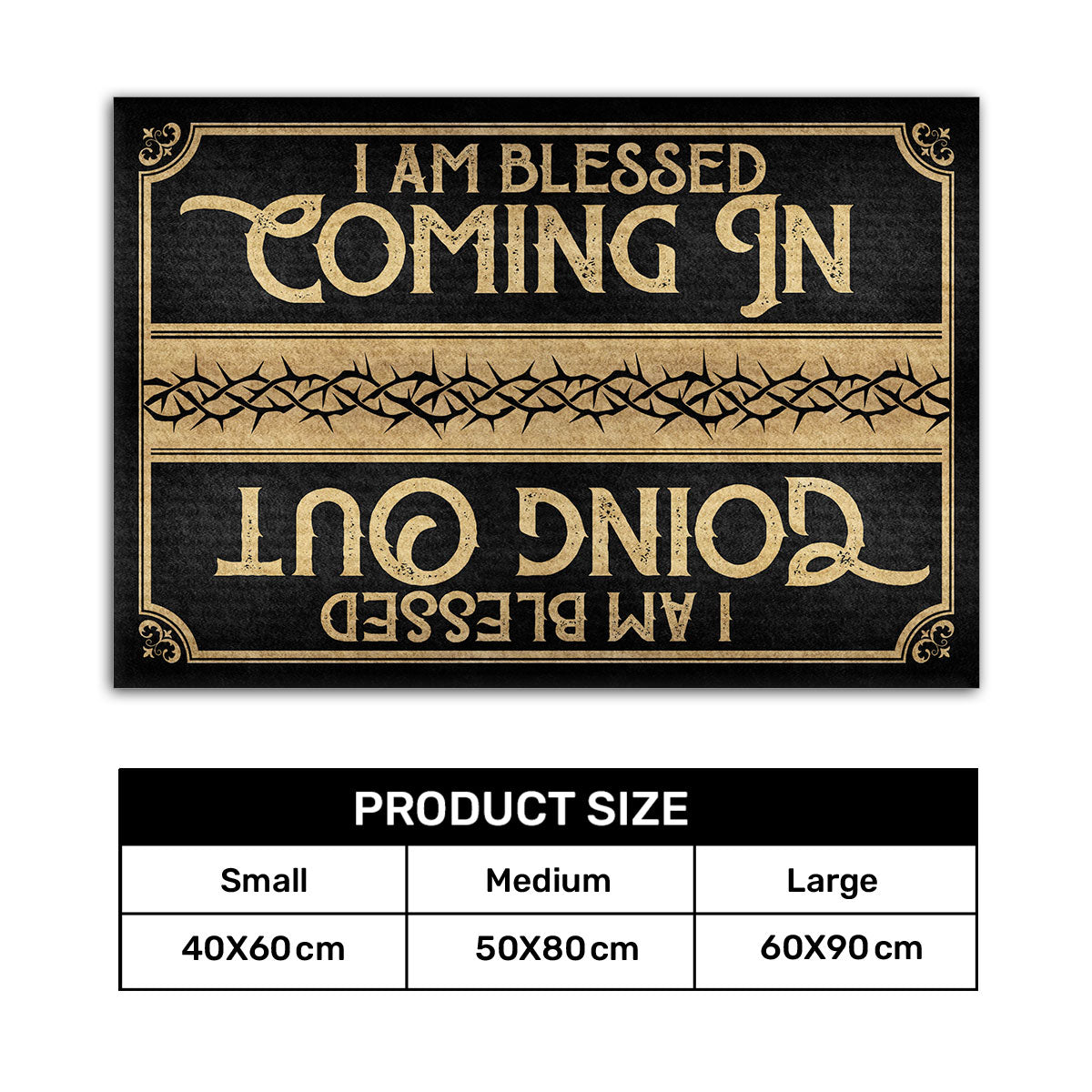 I Am Blessed Coming In - Christian Doormat - Inspirational Home Decor GDMJS10058