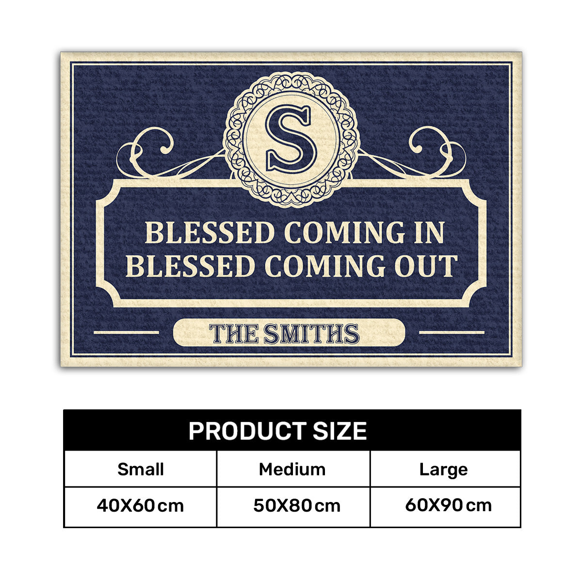 Blessed Coming In Doormat - Personalized Home Decor