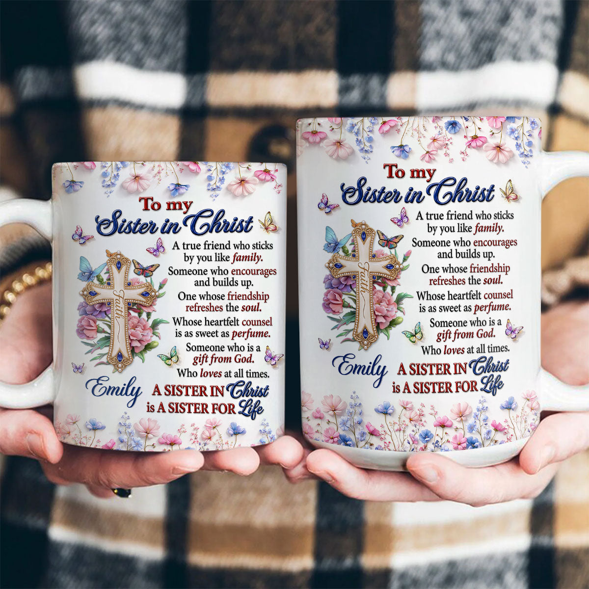 To My Sister In Christ - Personalized Ceramic Coffee Mug
