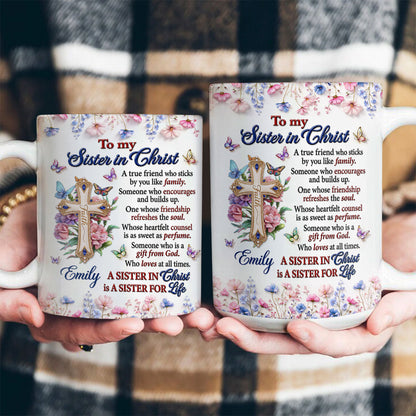 To My Sister In Christ - Personalized Ceramic Coffee Mug