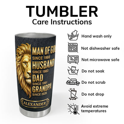 Man Of God Inspiration - Personalized Stainless Steel Tumbler
