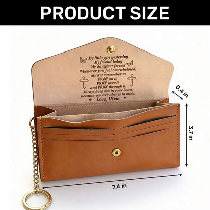 Faith Message - Personalized Leather Envelope Wallet